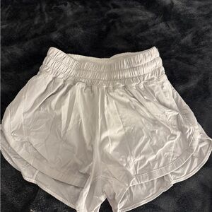 Lululemon Track That High-Rise Lined Short 3" white